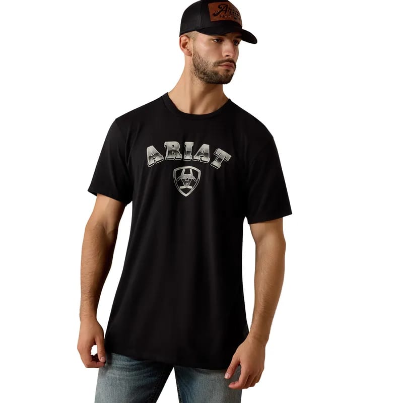 Ariat Ariat Men's SS Tshrt Stipple Horizon Blck 10073460